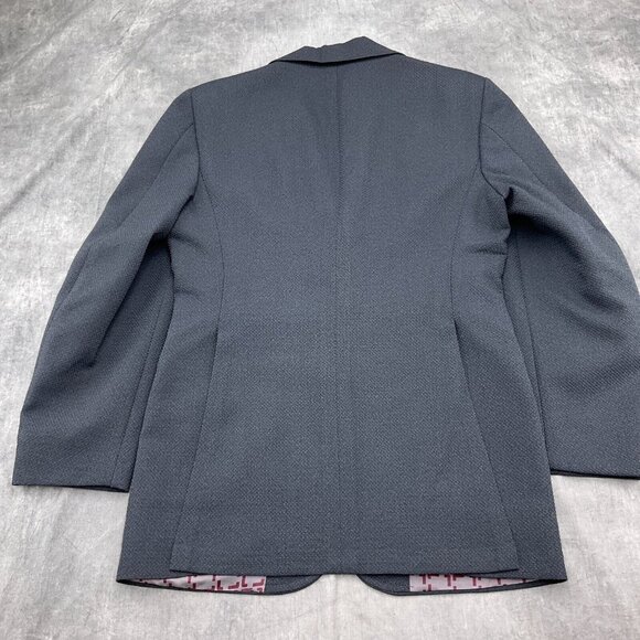 JCPenney Blazer Men 36 Gray Poly Texture Knit 60s 70s Suit Jacket VTG‎ USA - Picture 9 of 15